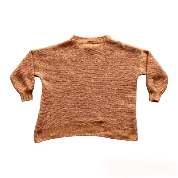 Aerie Happy Place Wool Blend Orange Cable Knit Oversized Sweater - Picture 3 of 7